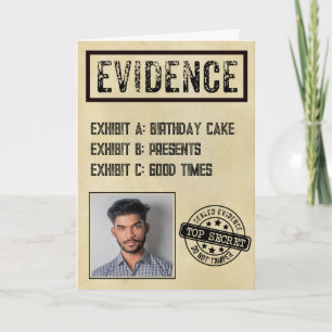 Evidence true crime murder mystery detective card