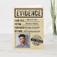 Evidence true crime murder mystery detective card