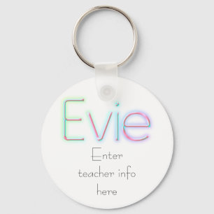 Evie Name Tag Key Chain
