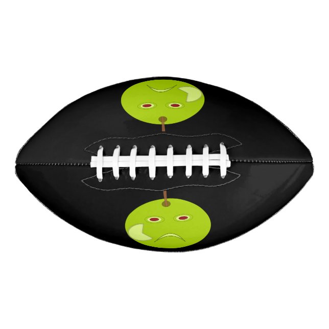 Evil Apple with Scar Halloween Football (Front)