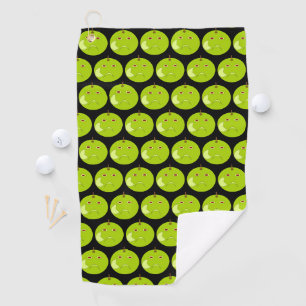 Evil Apple with Scar Halloween Golf Towel