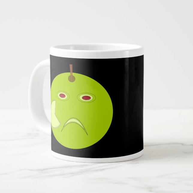 Evil Apple with Scar Halloween Mug (Front Left)