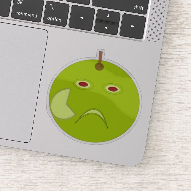 Evil Apple with Scar Halloween Shaped (Detail)