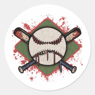 Evil Ball & Cross Bats Classic Round Sticker