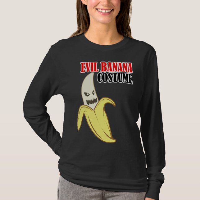 Evil Banana Costume Funny T-Shirt (Front)
