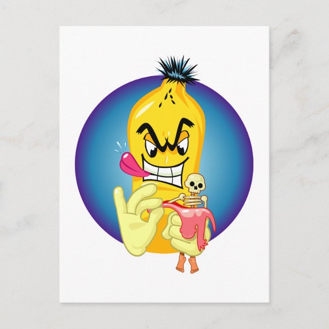 Evil Banana Peel Postcard (Front)