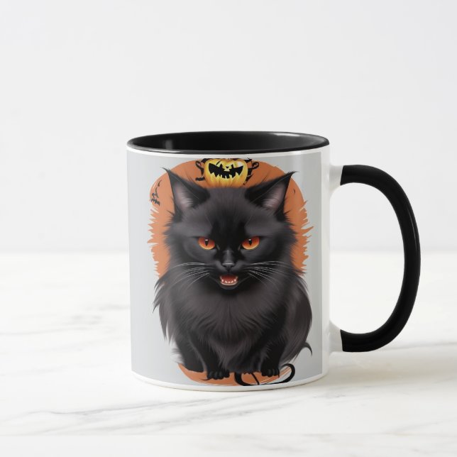Evil Black Cat Mug (Right)