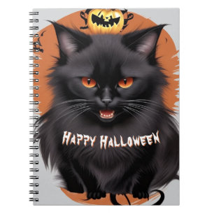Evil Black Cat Notebook