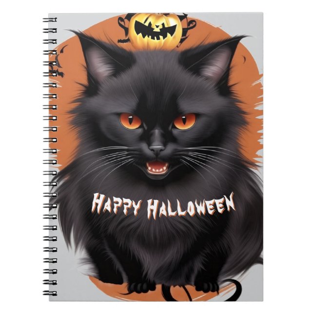 Evil Black Cat Notebook (Front)