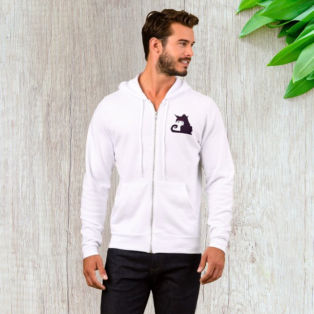 Evil Black Cat Silhouette with Red Eyes Hoodie (Creator Uploaded)