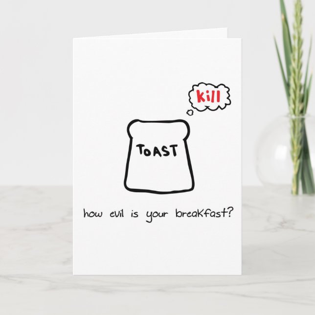Evil Breakfast Card (Front)