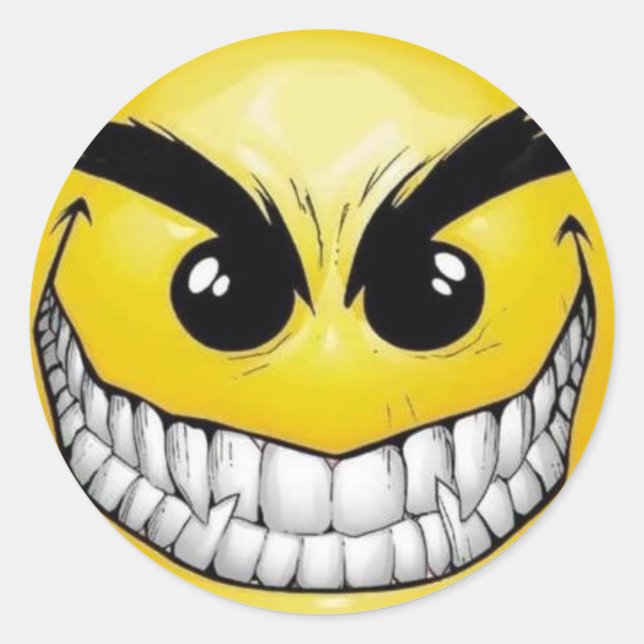 Evil Classic Round Sticker (Front)