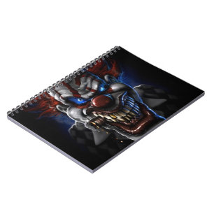 Evil Clown And Cigar Spiral Notebook