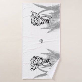 Evil clown bath towel