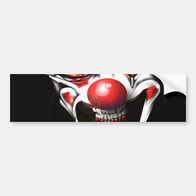 Evil Clown Bumper Sticker (Front)