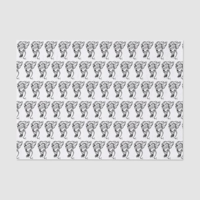 Evil clown Custom 10lb Tissue Paper (Front)