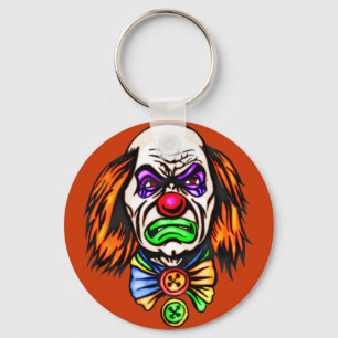Evil Clown Face Key Ring