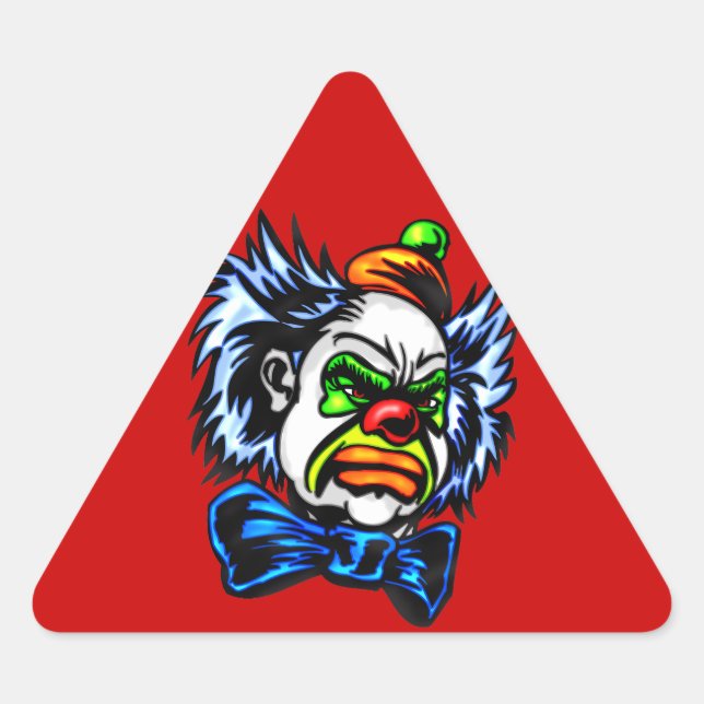 Evil Clown Murders Triangle Sticker (Front)