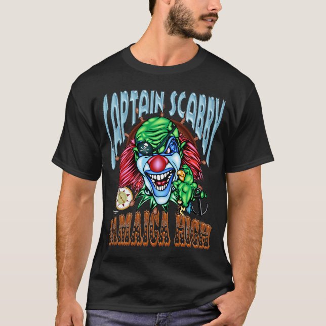 Evil Clown T Shirt Pirate Dark (Front)