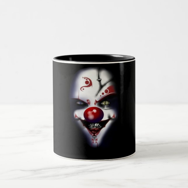 Evil Clown Two-Tone Coffee Mug (Center)