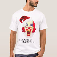 evil clowns bad santa tshirt