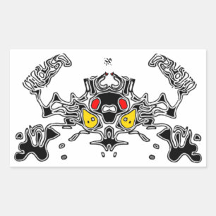 Evil Crab Rectangular Sticker