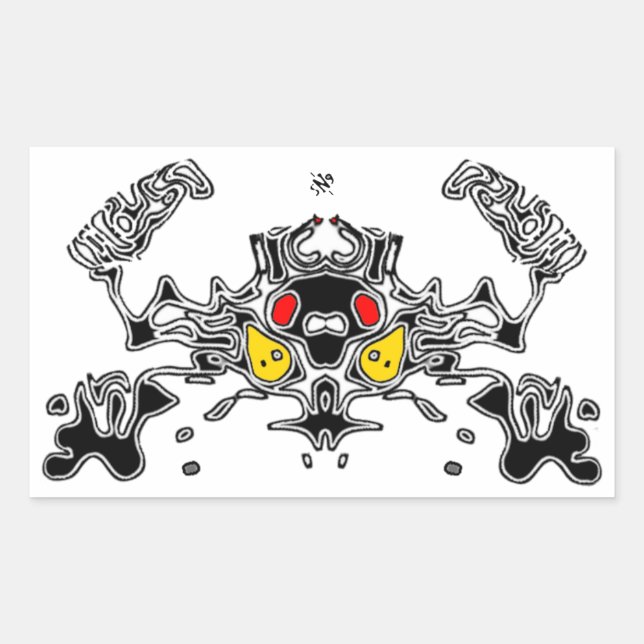 Evil Crab Rectangular Sticker (Front)
