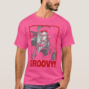 Evil Dead 2 Ash Bloody Groovy Photo Retro Horror M T-Shirt