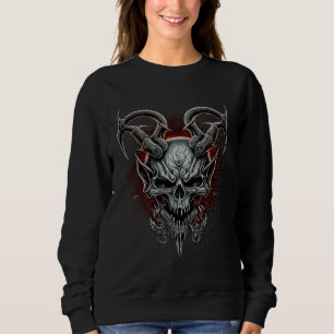 Evil Death Skeleton  Gothic Demon Heavy Metal Sweatshirt