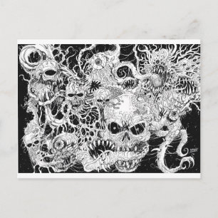 Evil Death Spawn Illustration Postcard