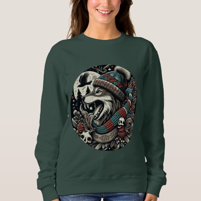 Evil Dog and Skulls Sweatshirt (Front)