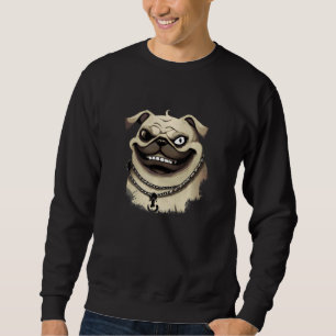 Evil Dog Pug Halloween  1 Sweatshirt