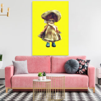 EVIL DORA  DOLL, haunted doll product canvas Print