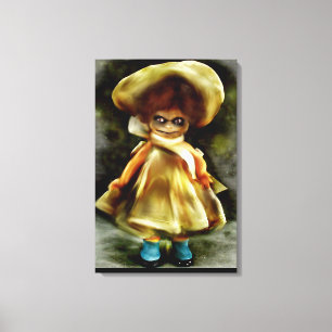 EVIL DORA DOLL, haunted doll product scary art Ca Canvas Print