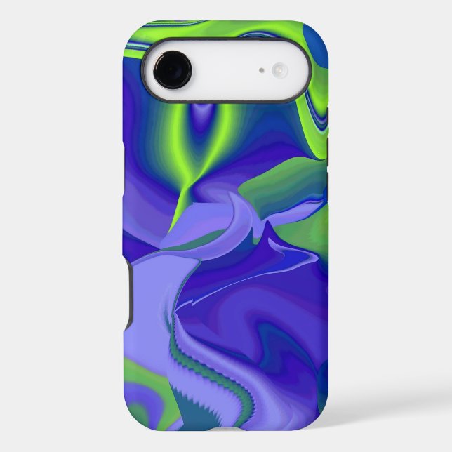 Evil Eye , 3D Abstract in green blue purple (Back)