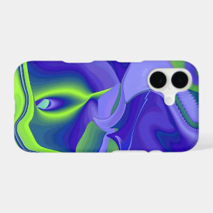 Evil Eye , 3D Abstract in green blue purple