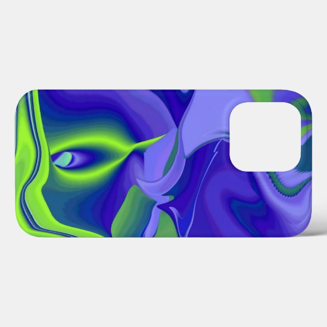 Evil Eye , 3D Abstract in green blue purple Case-Mate iPhone Case (Back (Horizontal))