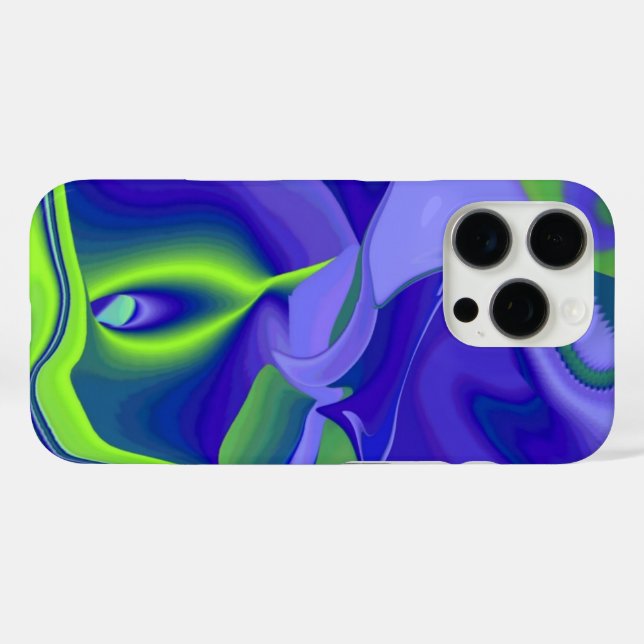 Evil Eye , 3D Abstract in green blue purple Case-Mate iPhone Case (Back (Horizontal))