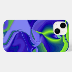 Evil Eye , 3D Abstract in green blue purple Case-Mate iPhone 14 Case