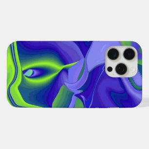 Evil Eye , 3D Abstract in green blue purple iPhone 15 Pro Max Case