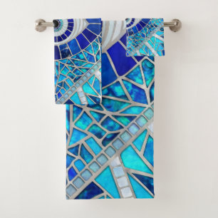 Evil Eye Amulet Mosaic Art Bath Towel Set