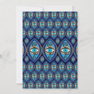 Evil Eye Amulet Pattern Holiday Card
