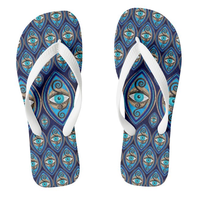Evil Eye Amulet Pattern Jandals (Footbed)