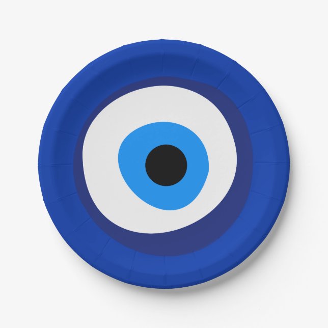 evil eye ancient symbol antiquity talisman superst paper plate (Front)
