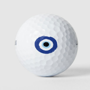 Evil Eye Artistic Blue Greek Golf Balls
