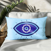 Evil Eye Blue Boho Decor Accent Throw
