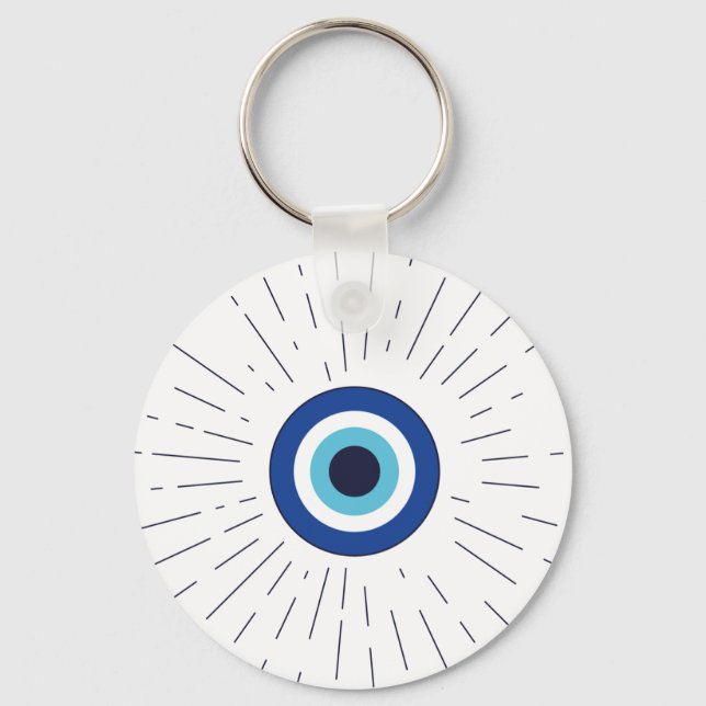 evil eye  (blue) key ring (Front)