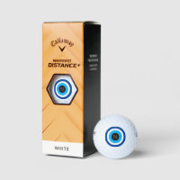 Evil Eye Blue Mati custom monogram golf balls