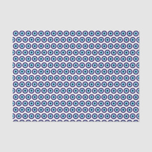 Evil Eye Blue Mati pattern gift wrap tissue paper