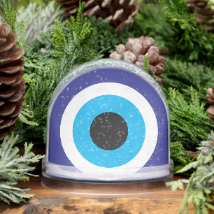 Evil Eye Blue Mati personalized snow globe gift